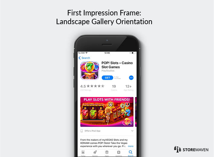 iOS 11 App Store: First Impression Frame With Landscape Gallery