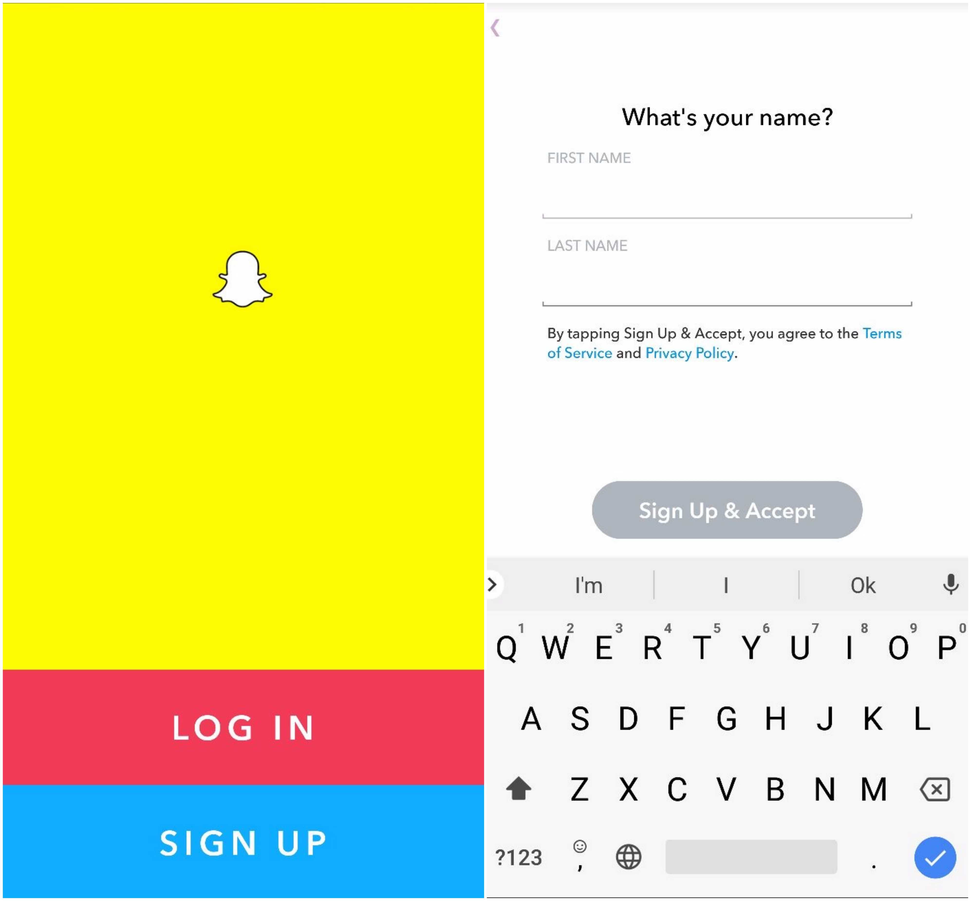 Snapchat app engagement Registration