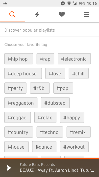 app engagement soundcloud tags filter