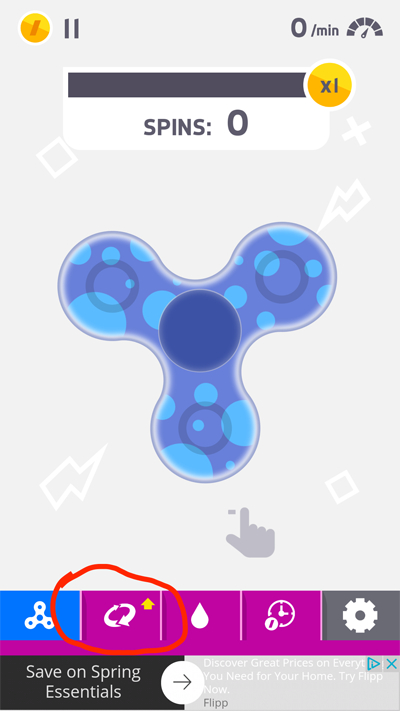 fidget spinner mobile