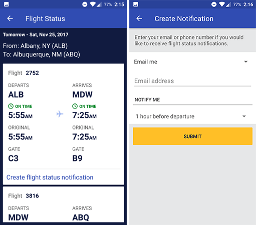 app engagement southwest notifications