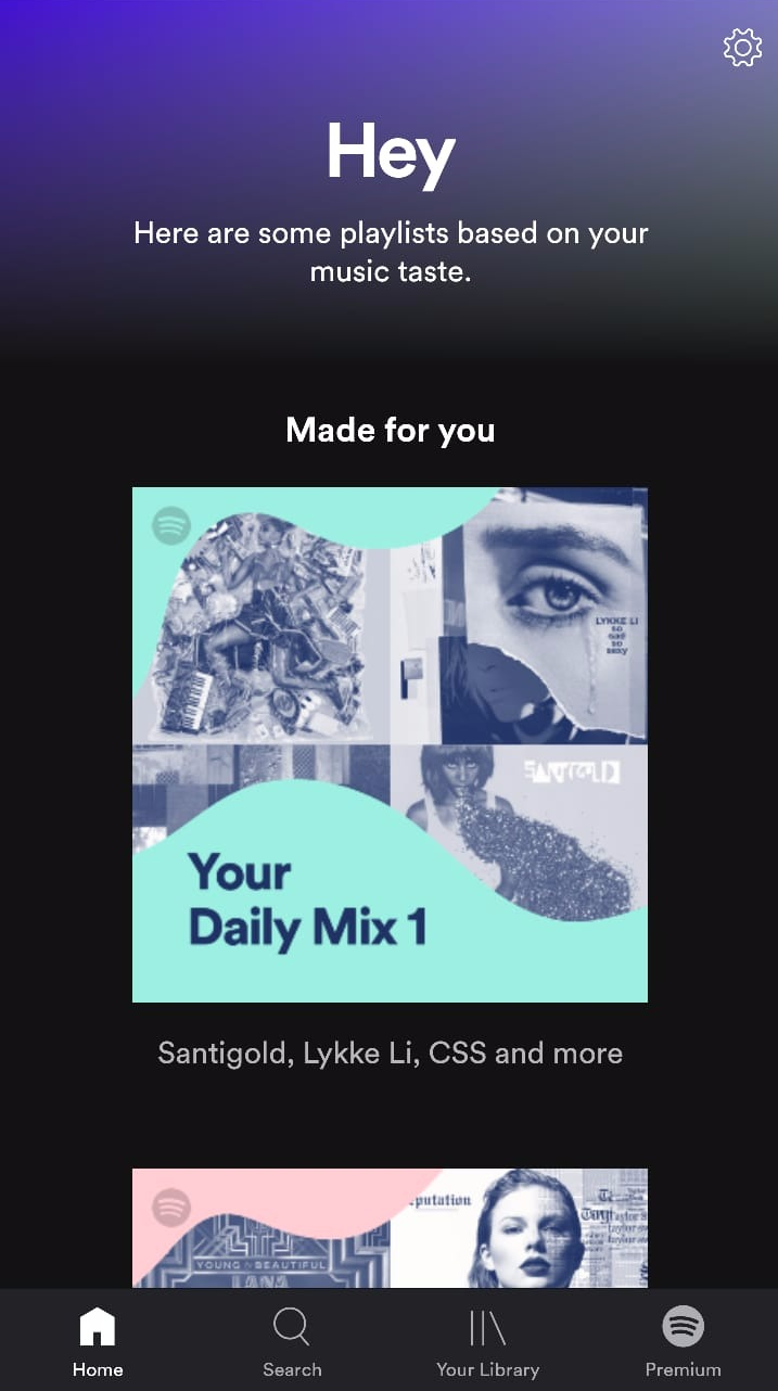 Spotify App Engagement Home Feed